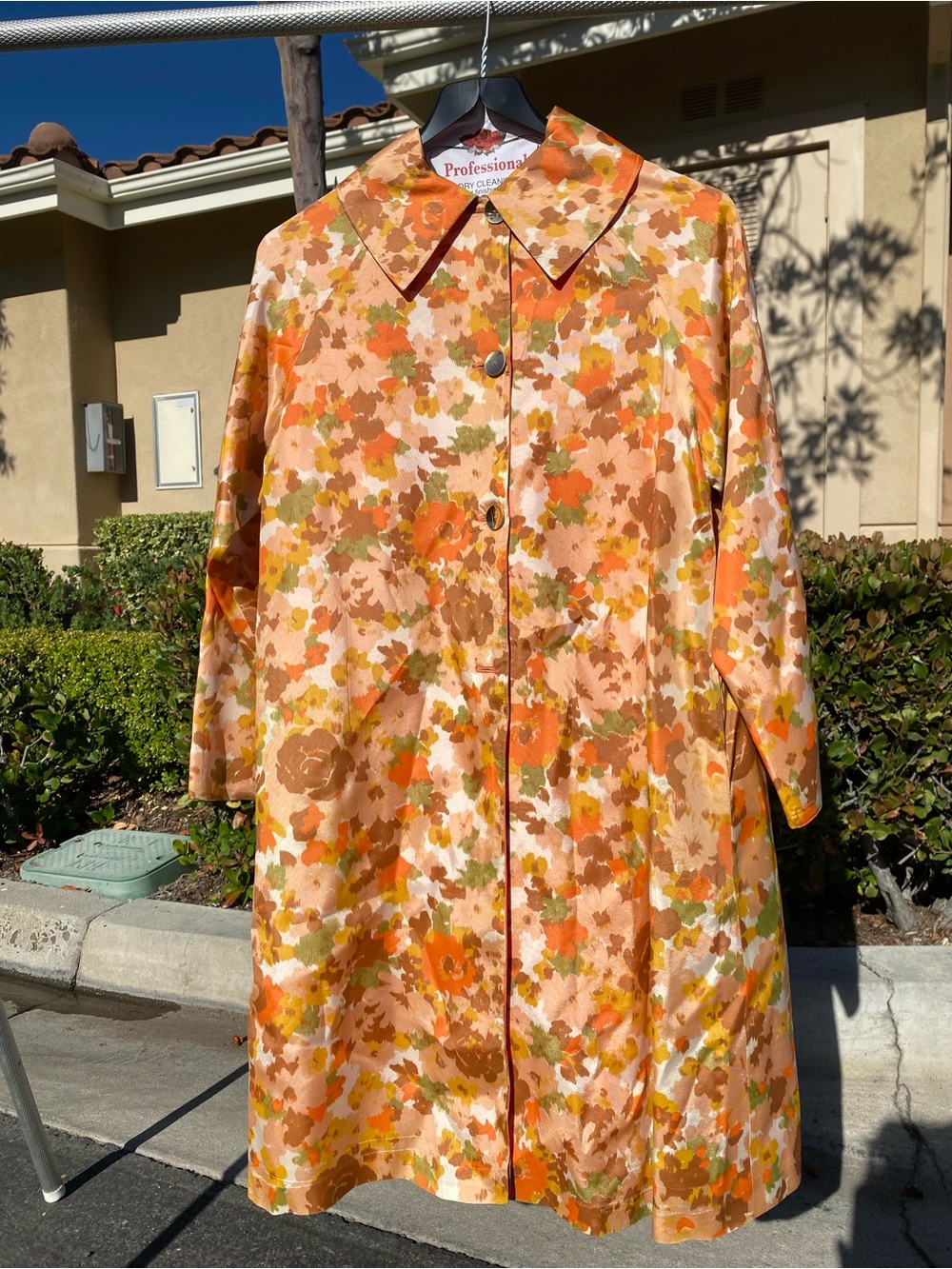 Vintage 70s Flower Power Reversible Coat